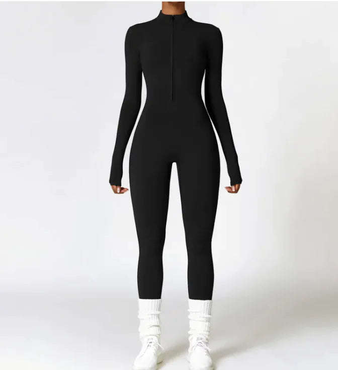 Athleisure Zip Track Bodysuit