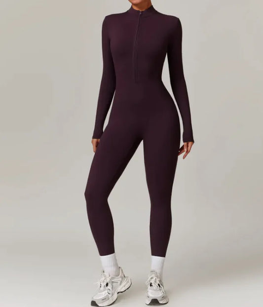 Athleisure Zip Track Bodysuit