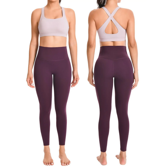 Chic Cross-Back Two-Piece Gym Attire
